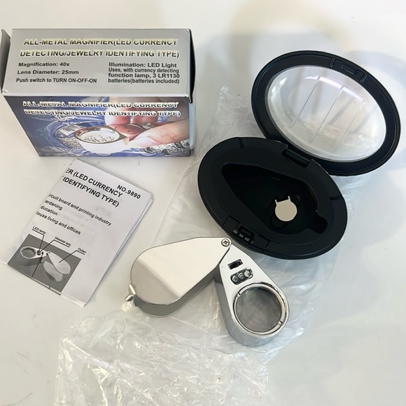 All - metal magnifier - led currency detecting/ jewelry identifying type - Picture 2 of 8